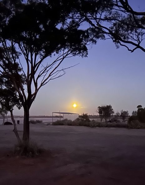 Moonrise over Baandee Lake